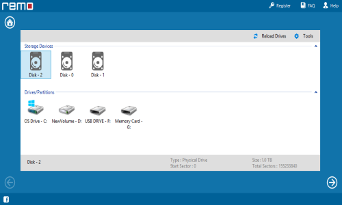 Recovering Files from Damaged SD Card - Select the mode of recovery